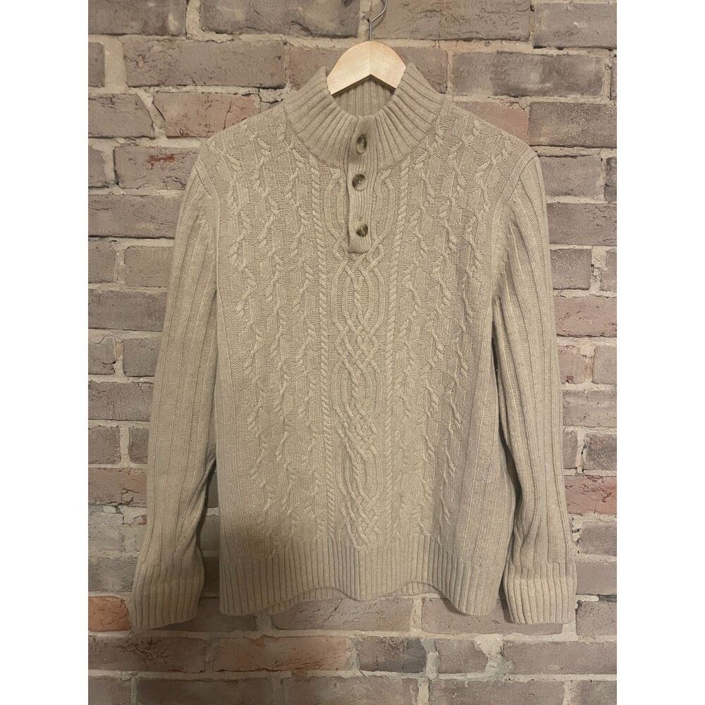 EUC Bonobos Cream Chunky Cable Knit Men Medium